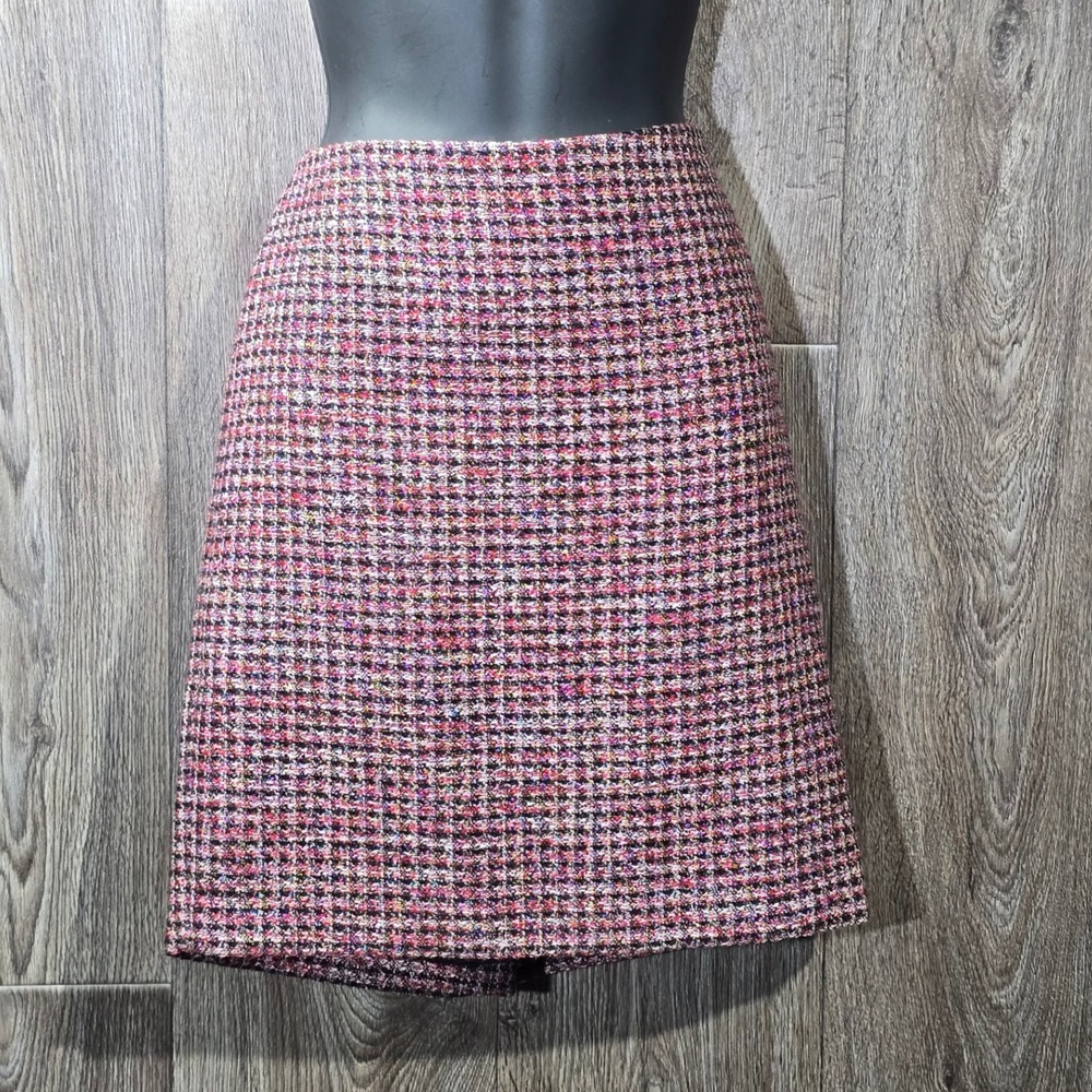 White House Black‎ Market Skirt Womens 4 Tweed Red Black Career Office